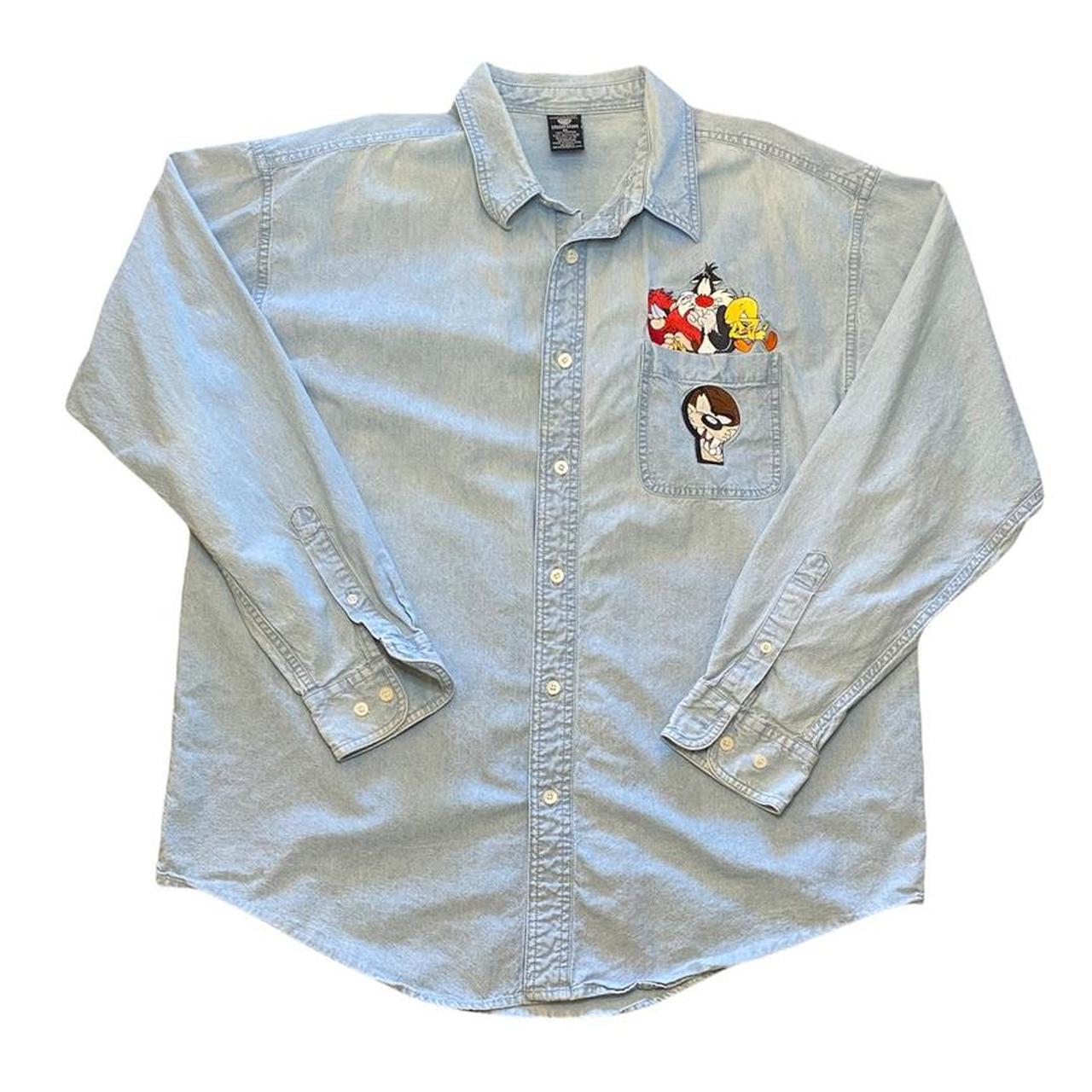 looney tunes button up shirt dress