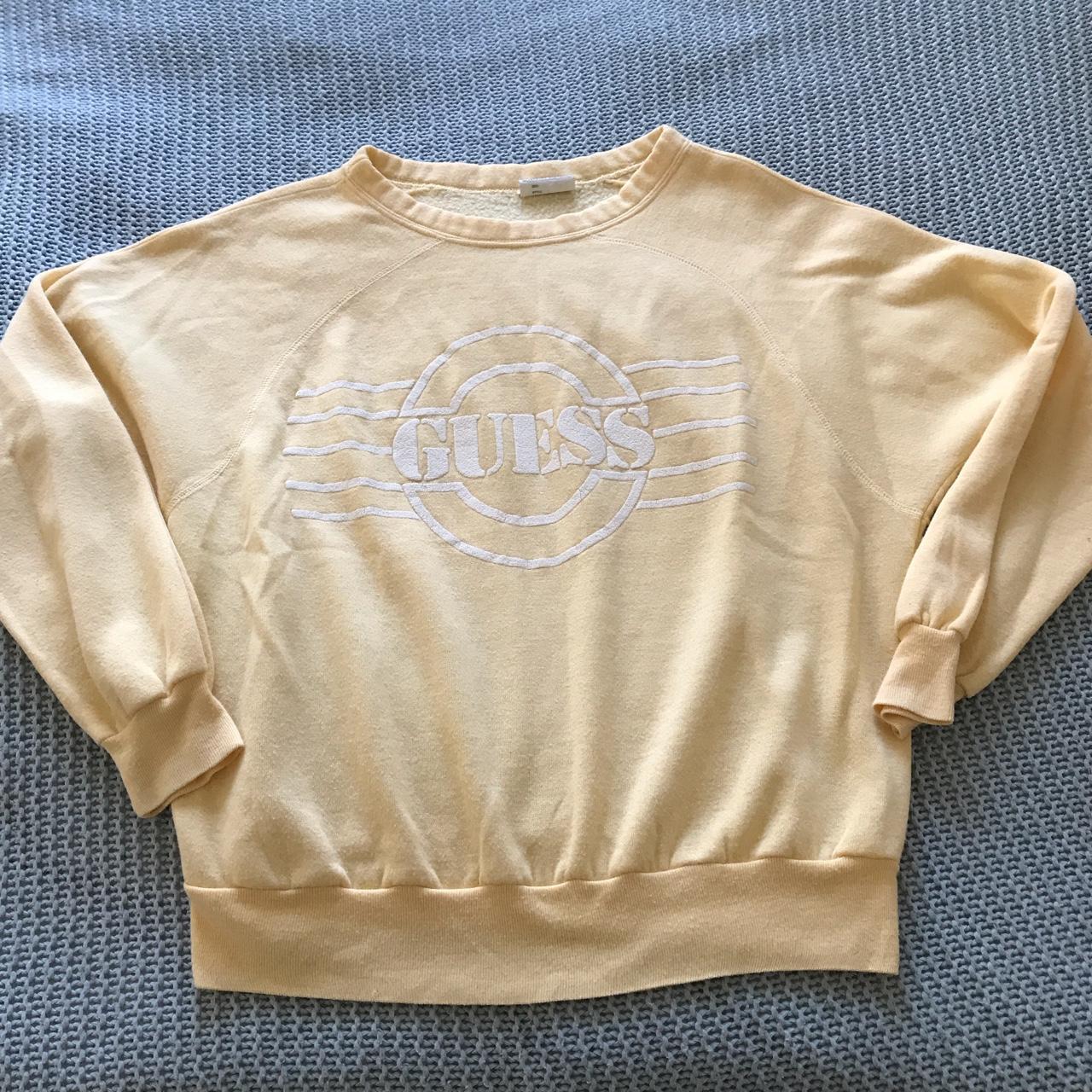 Yellow cheap guess sweatshirt