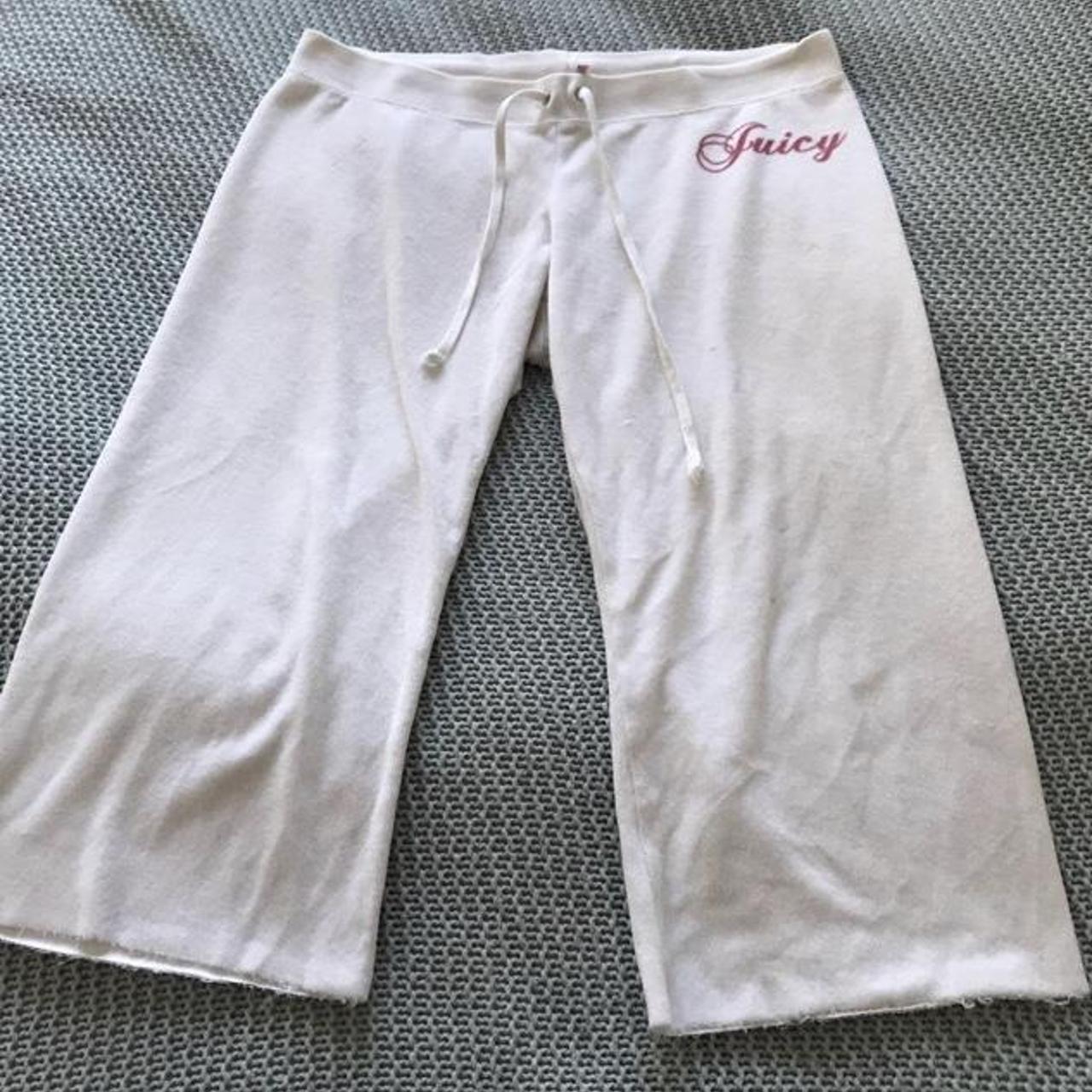 juicy couture tracksuit sweatsuit sweatpants white... - Depop