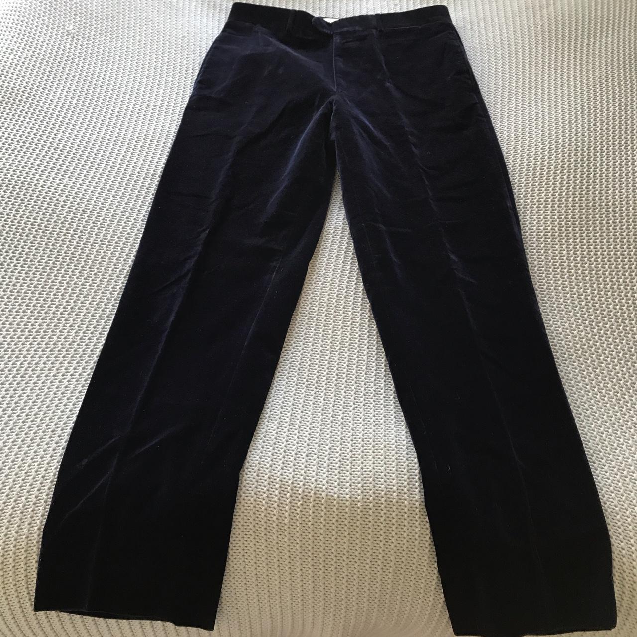 hermès velvet pants men’s gorgeous dark blue/ navy... - Depop