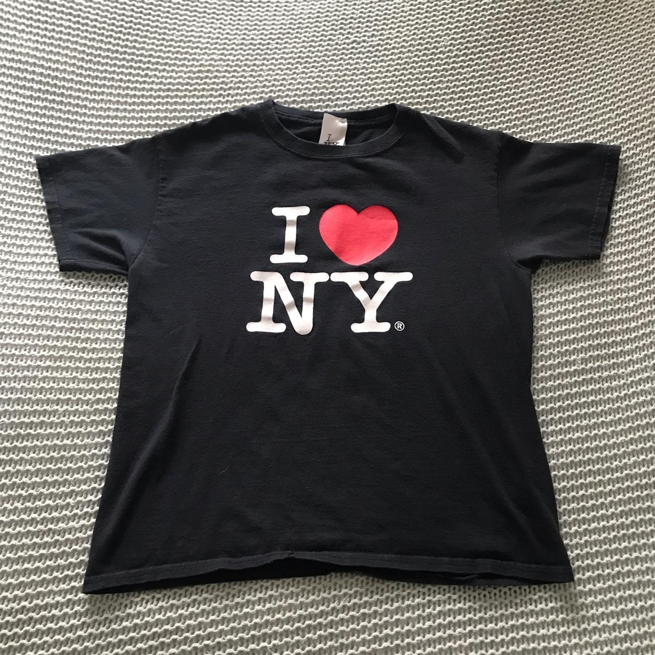 i heart ny baby tee black red white i love nyc new... - Depop