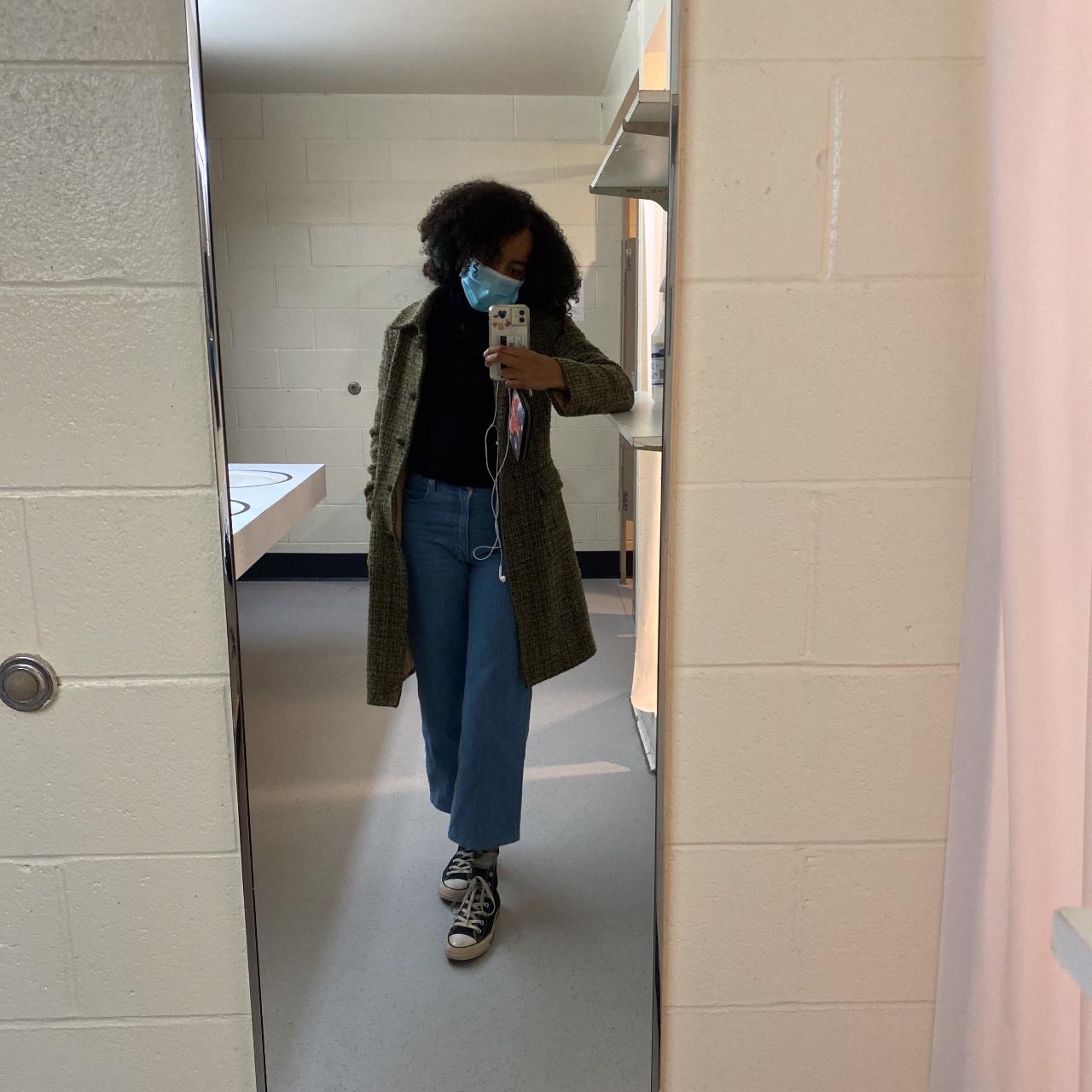 Sisley green tweed coat! xs, it's so nice I wore it... Depop