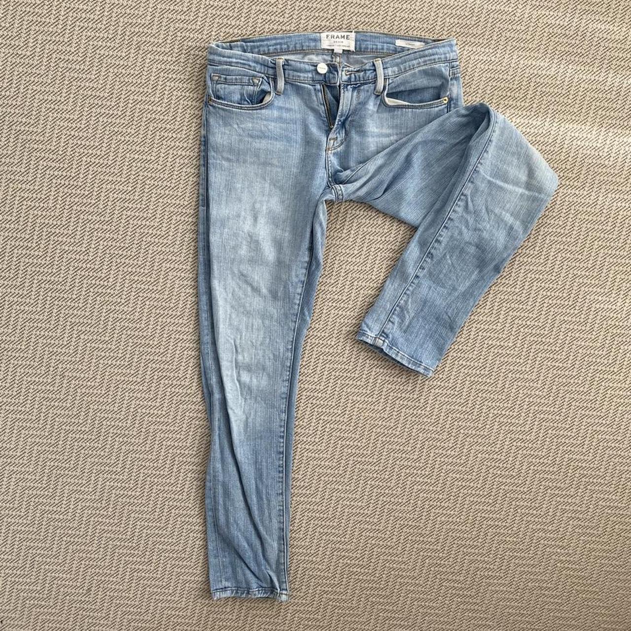 Frame Women's Blue Jeans | Depop