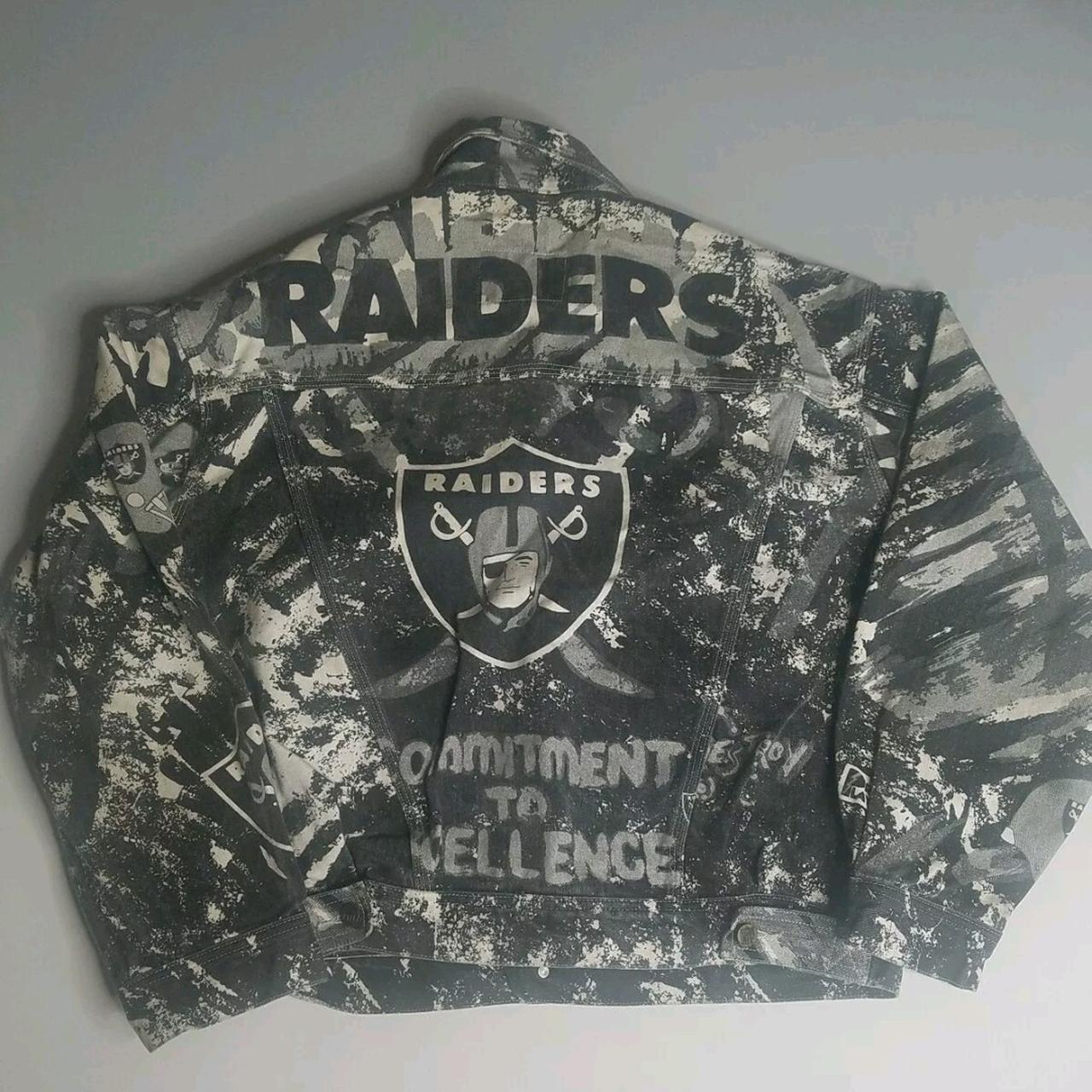 Vintage Oakland Raiders 90s Jacket - Depop