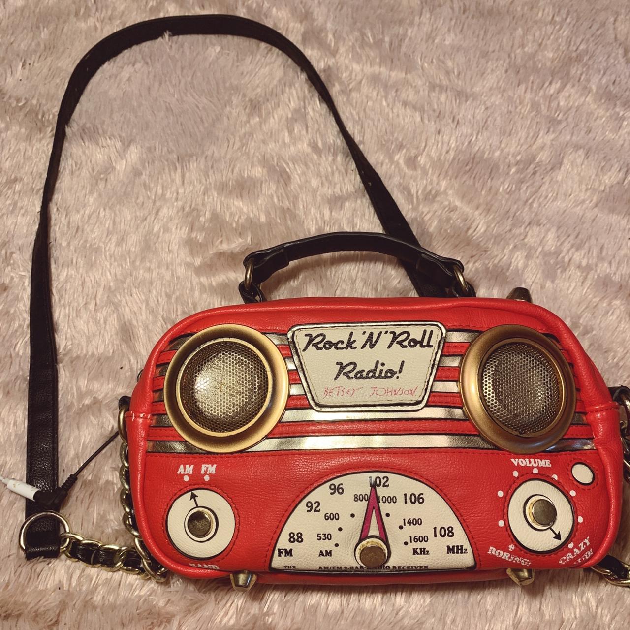 Betsey Johnson Tune In Radio Purse Built In