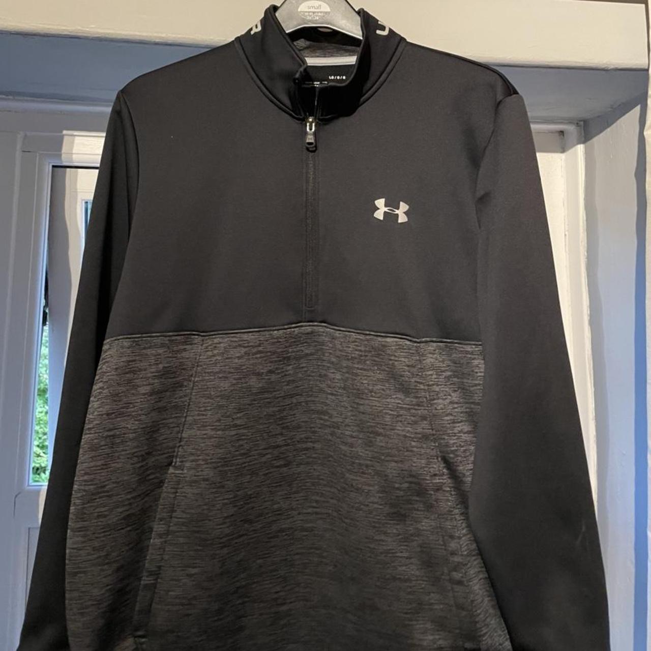 under armour half zip, only worn a couple of times,... - Depop