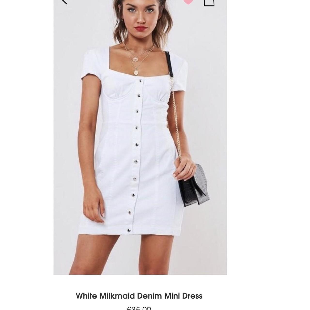 Missguided white shops milkmaid dress