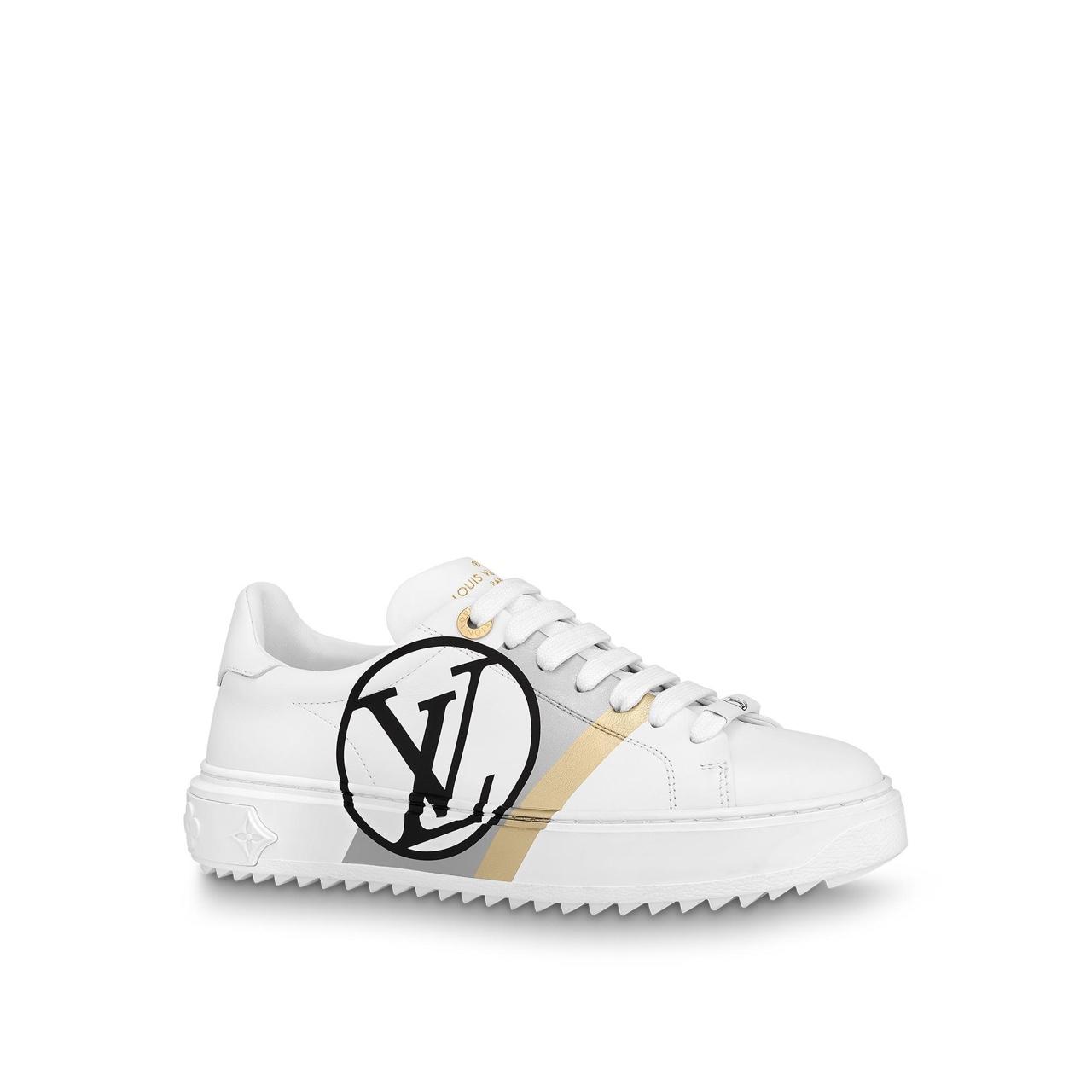 Authentic Louis Vuitton Time Out Sneakers Blanc/Noir - Depop