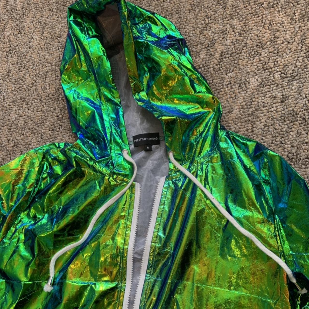 Iridescent hot sale raincoat womens