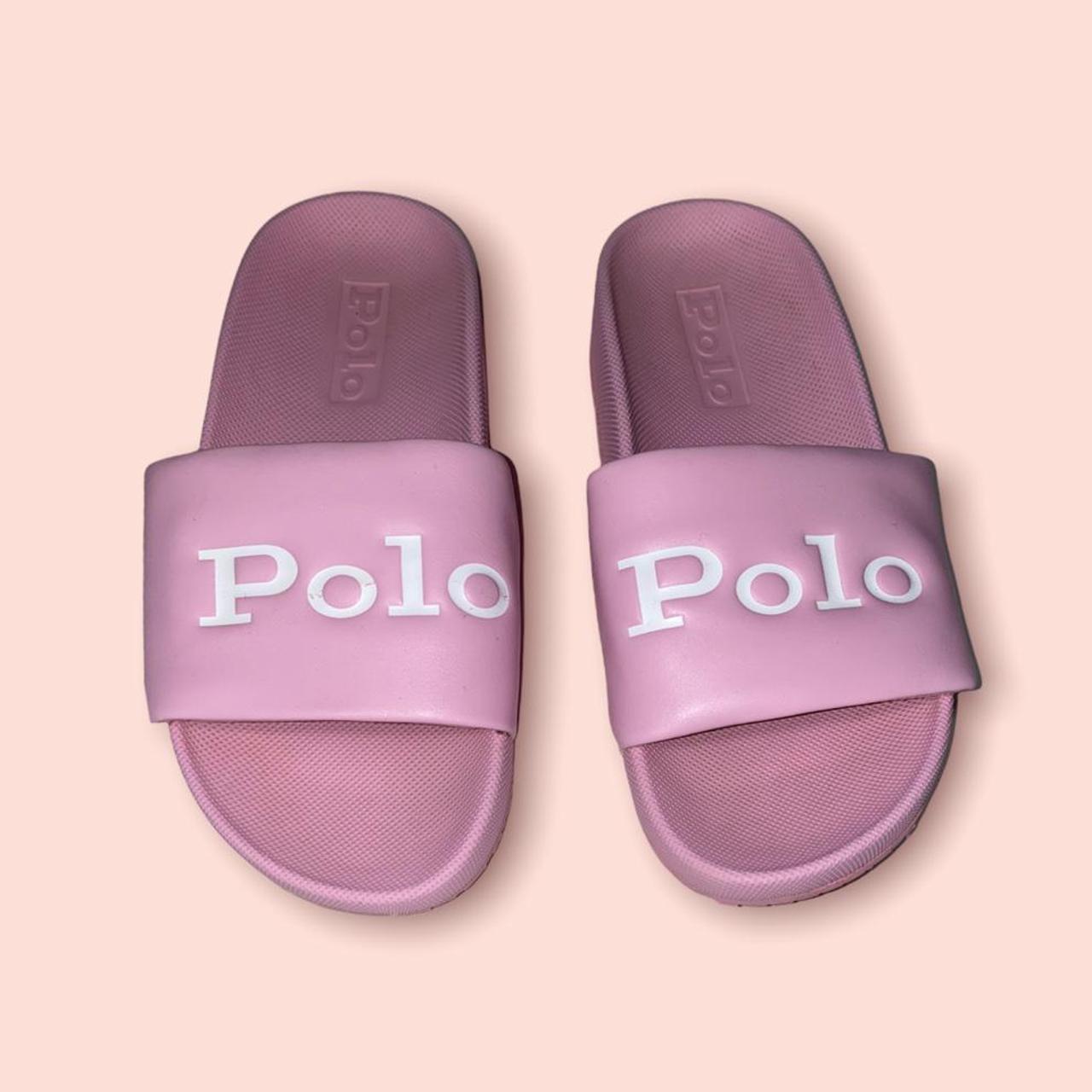 pink polo slides