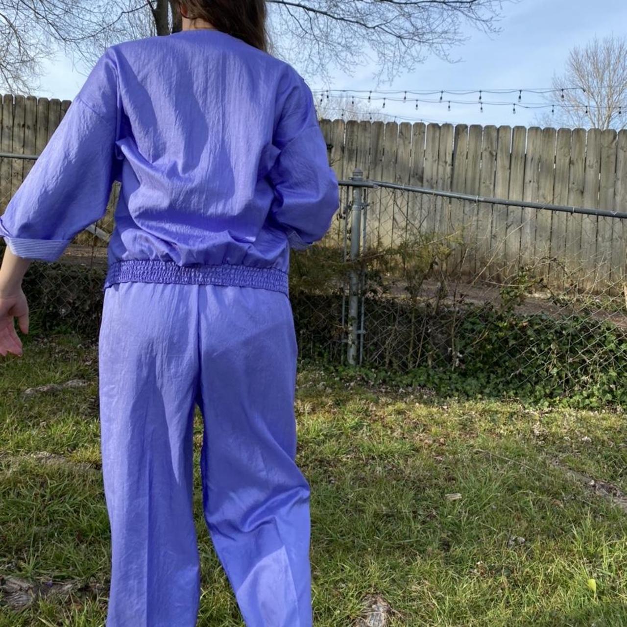 Vintage 80s pastel purple windbreaker suit Depop
