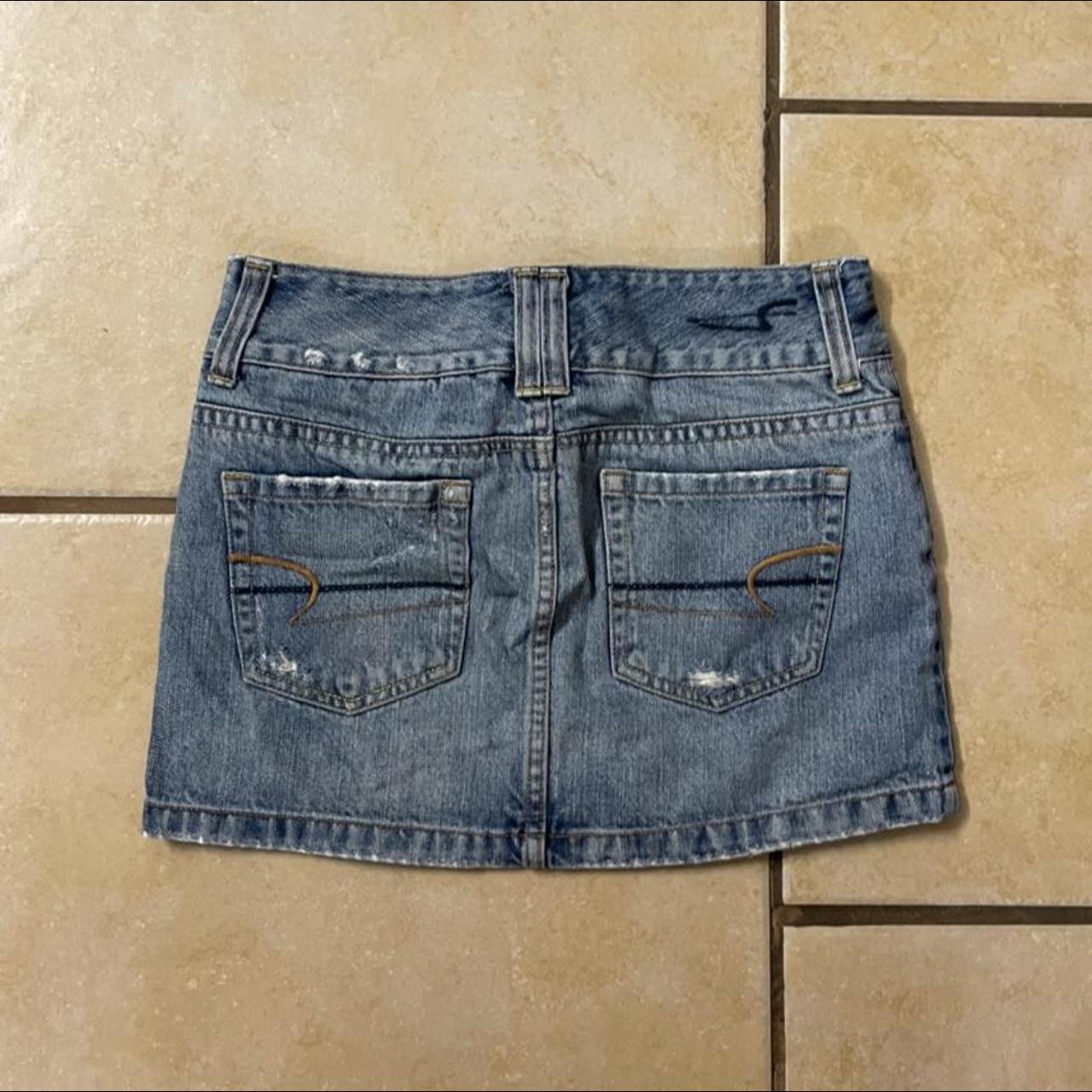 American Eagle Outfitters Women's Blue Skirt | Depop