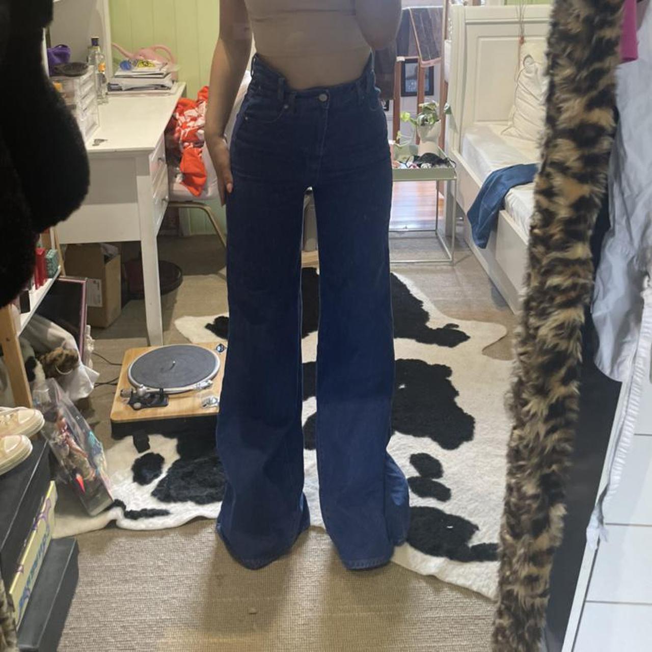 Oversized and wide flared leg jeans from Zara! Depop