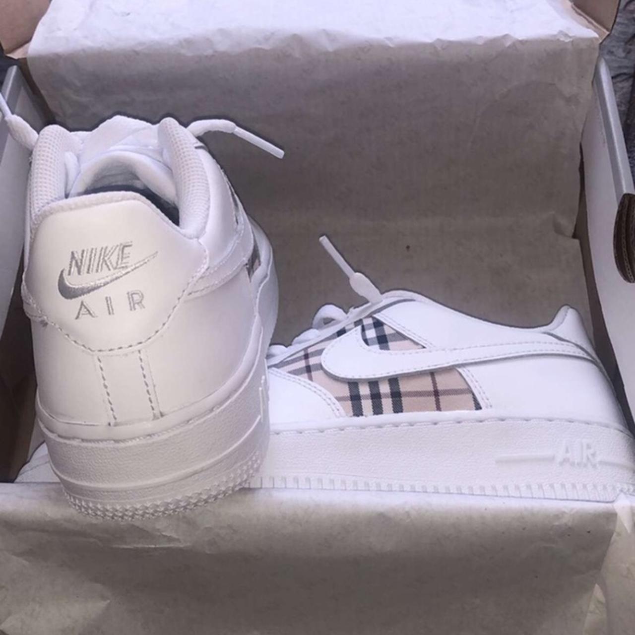 Custom air force 1 hot sale burberry