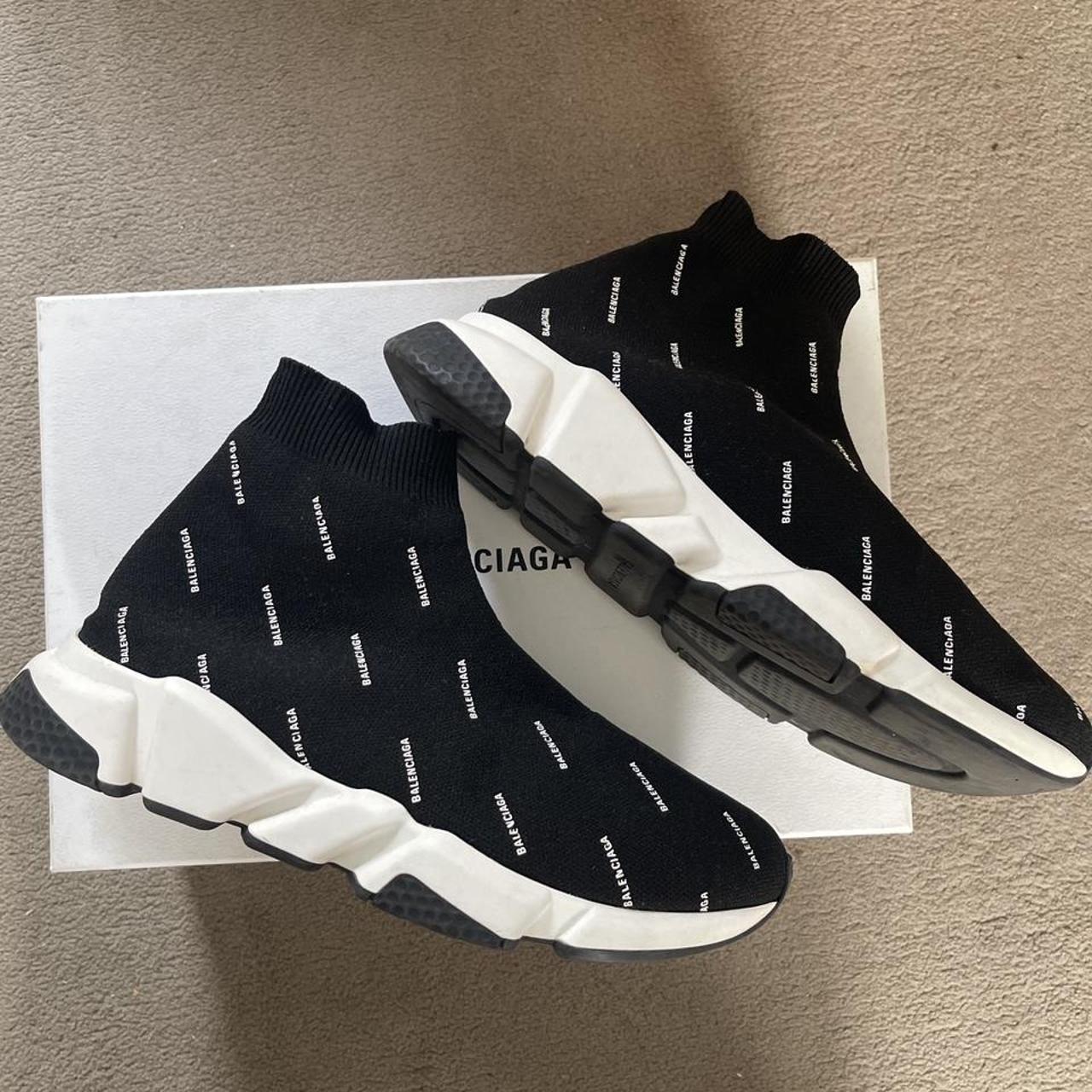 Balenciaga Speed Sock Runner All Over Print UK8 EU42... Depop