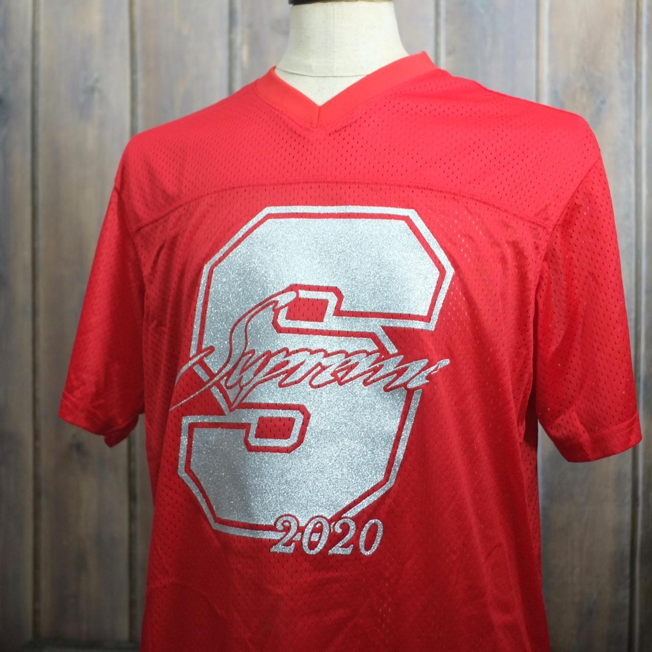 Supreme Glitter Football Top Sサイズ SUPREME GLITTER ARC FOOTBALL TOP - XLARGE - RED | eBay UK