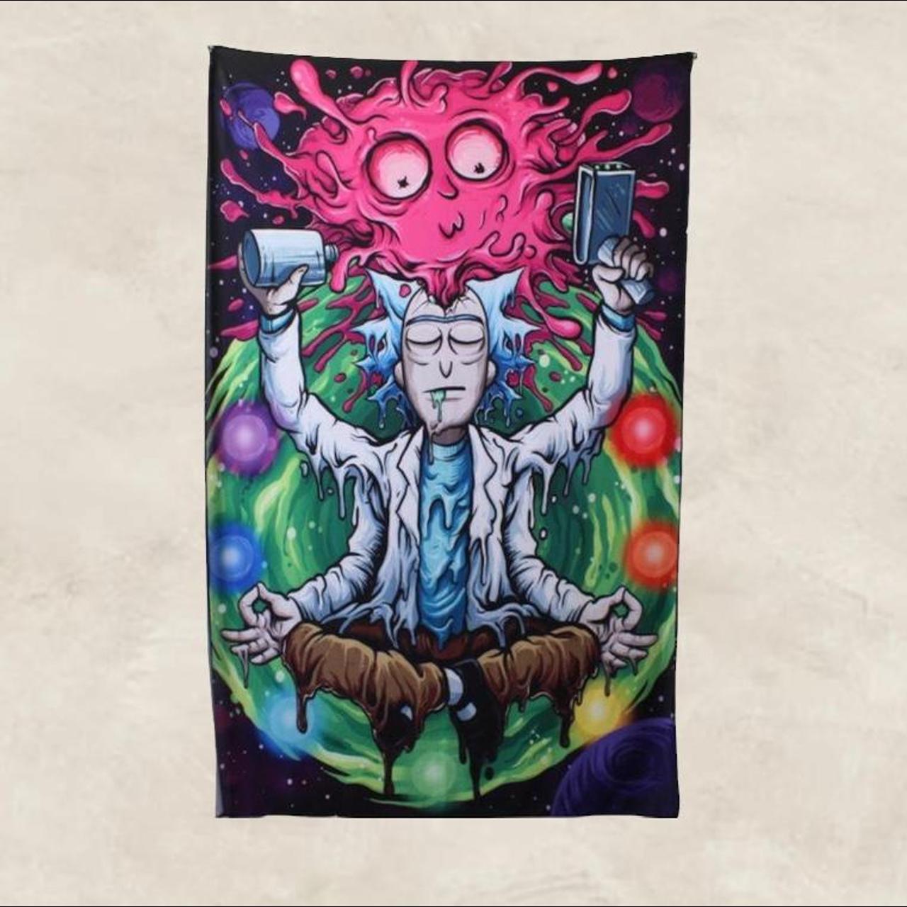 Rick and discount morty trippy tapestry