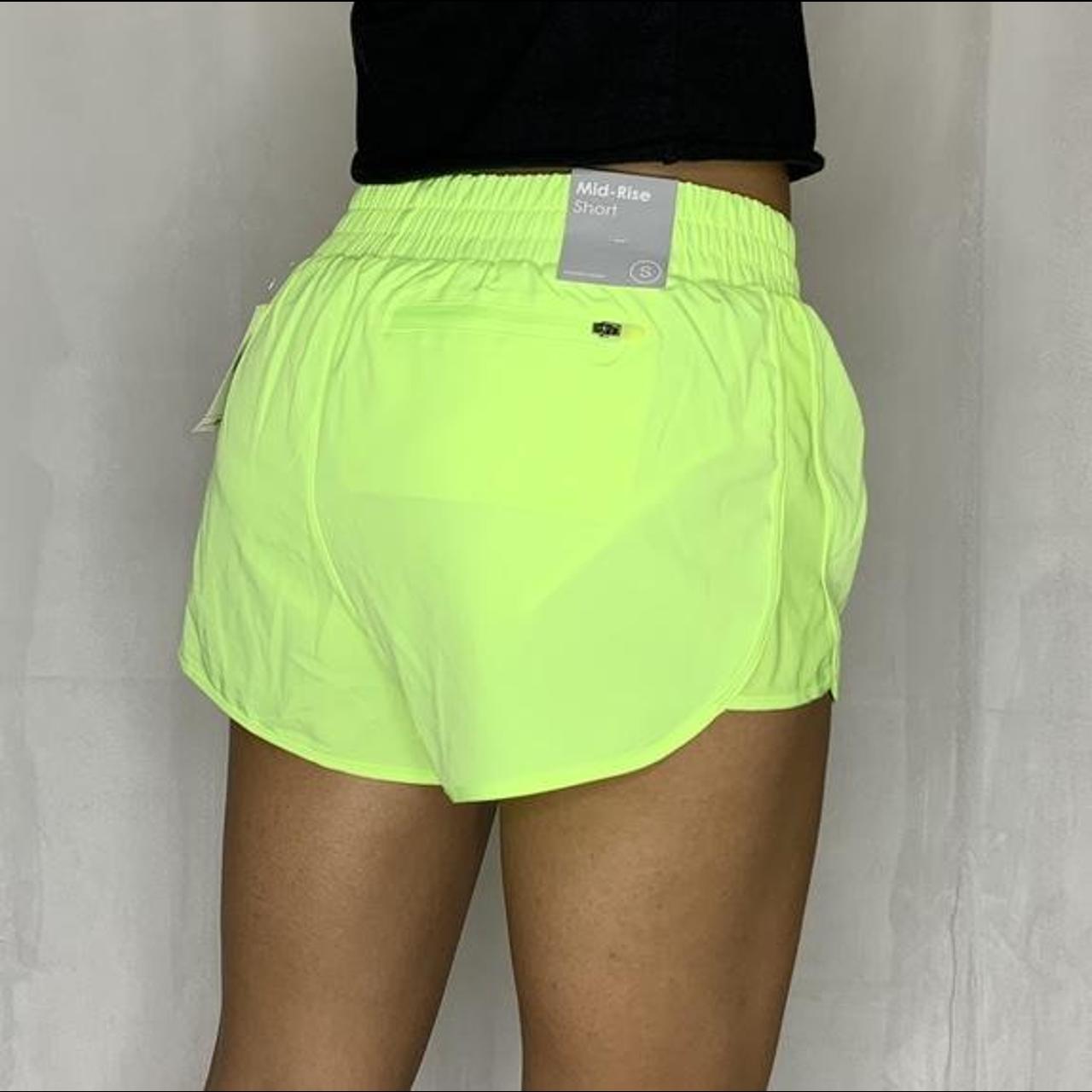 Neon running shorts Mid Rise Brand: Forever - Depop