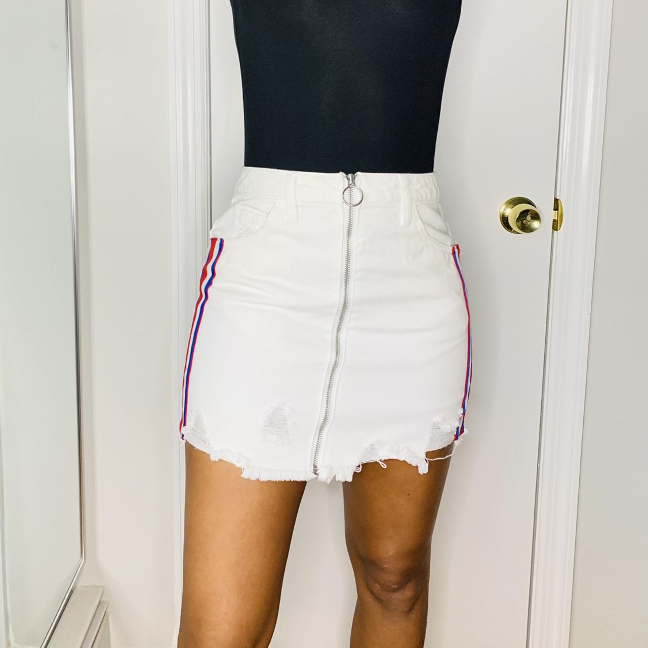 White denim skirt outlet forever 21