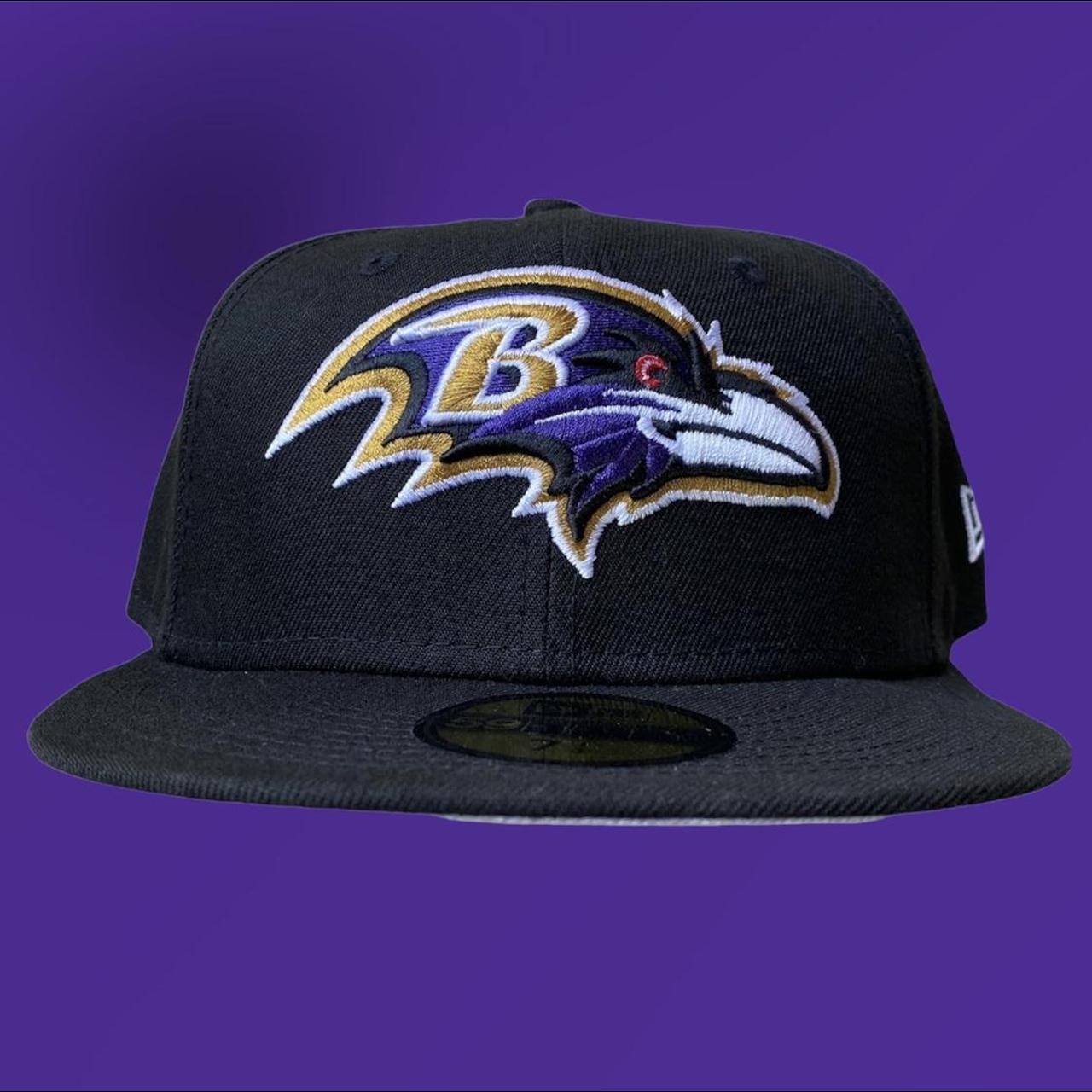 Men's New Era Purple Baltimore Ravens Omaha 59FIFTY Fitted Hat