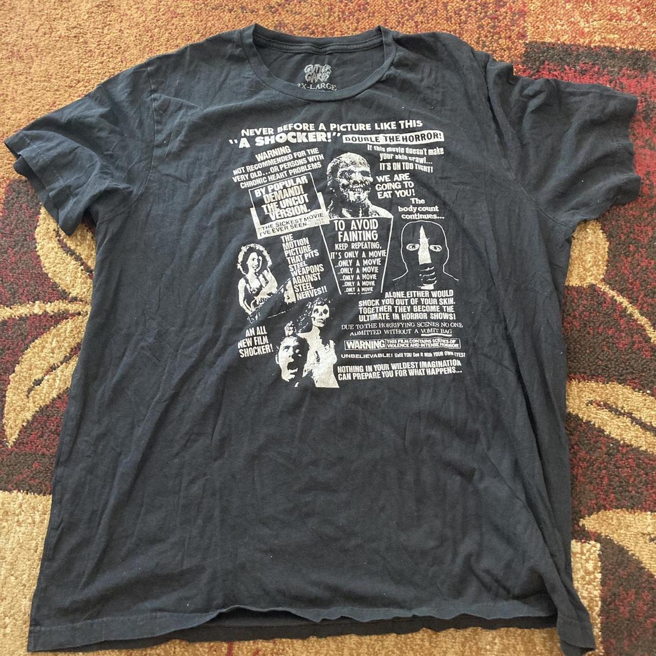 Glitter Garbs horror movie poster tag line shirt - Depop