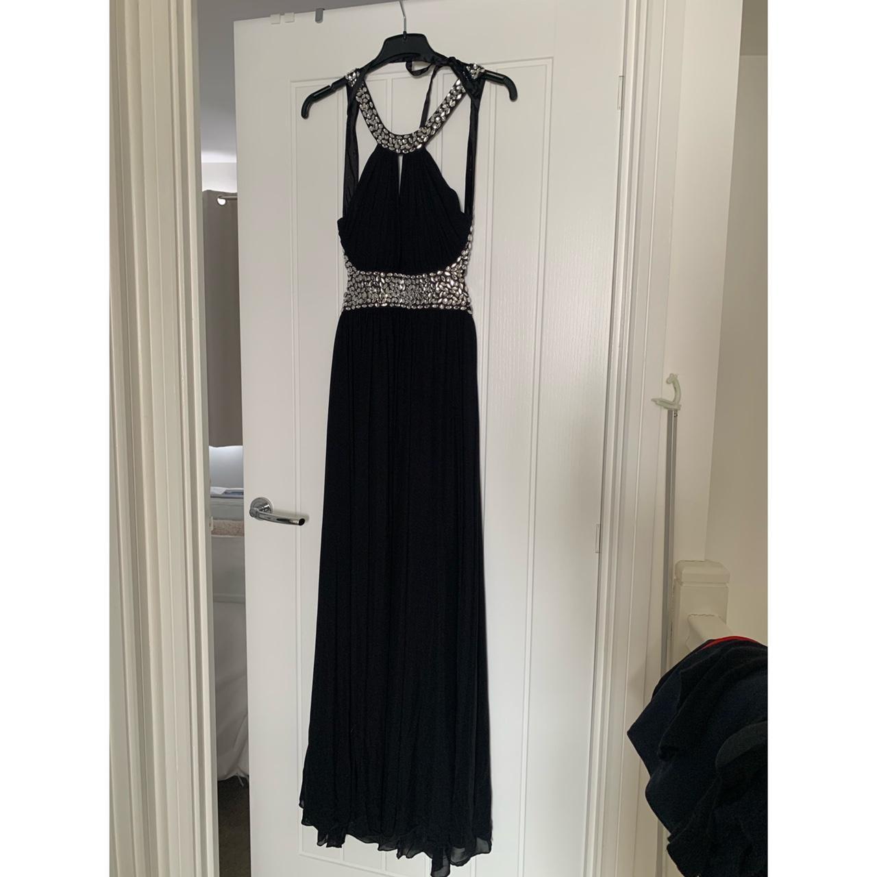 Quiz black evening backless dress in perfect… - Depop