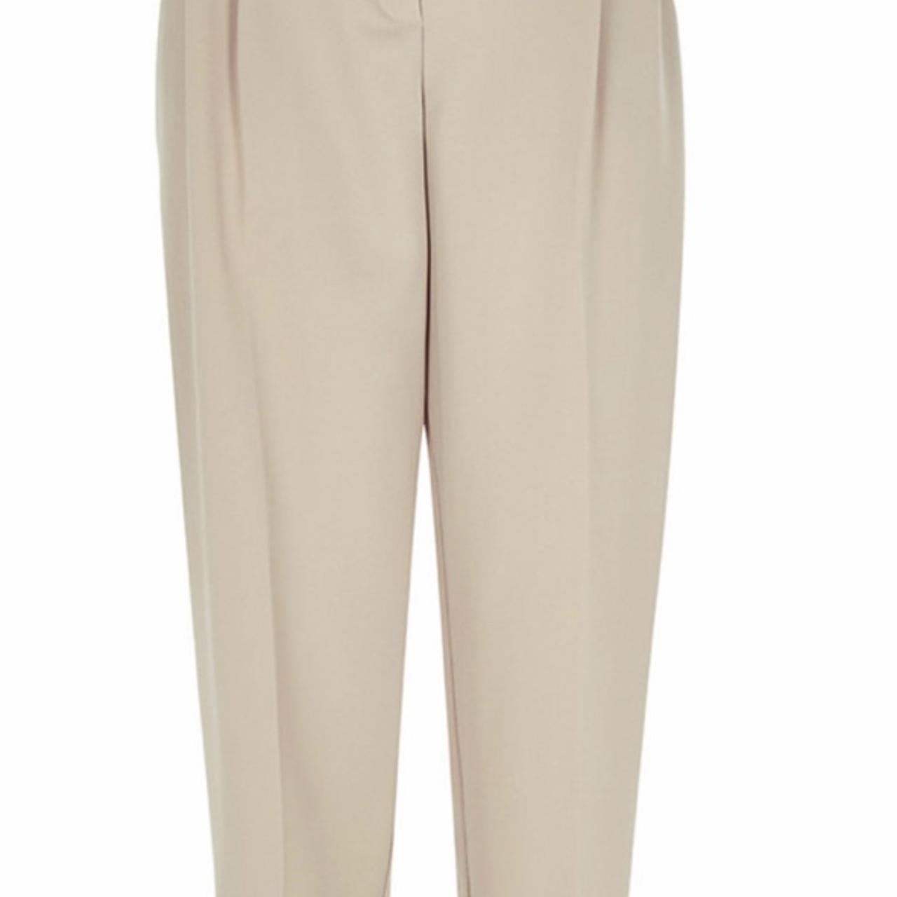 River Island balloon peg trousers in beige