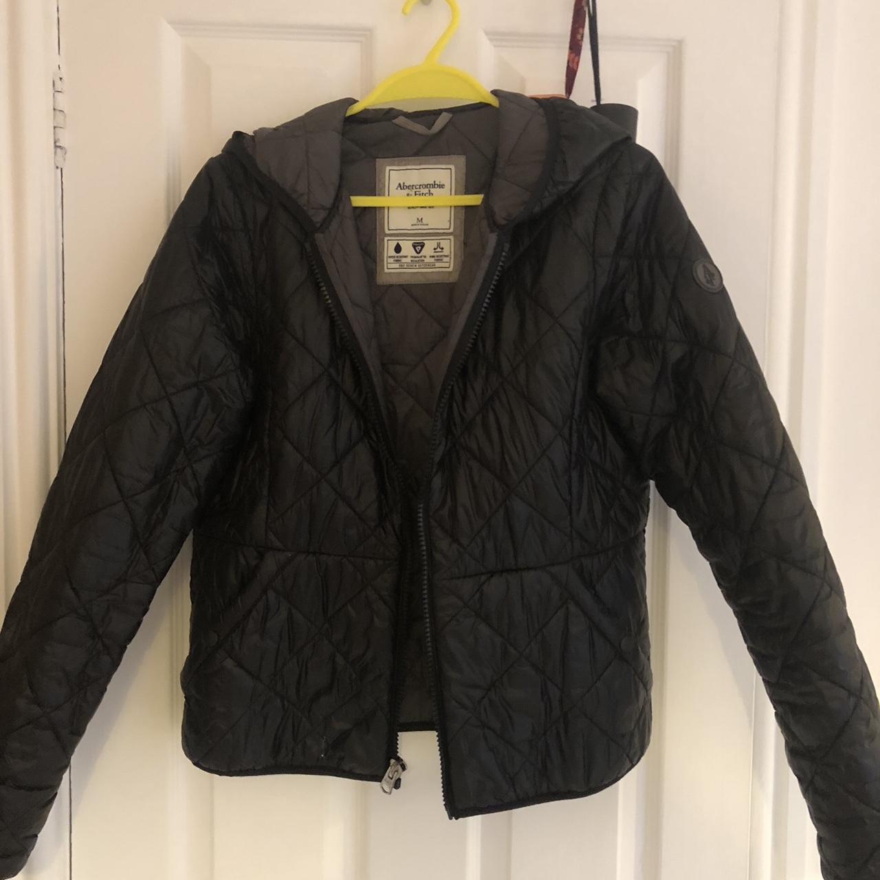 Abercrombie & Fitch Women's Black Coat | Depop