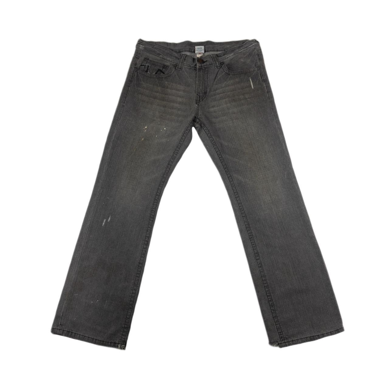 Vintage True Religion Grey Jeans Double Stitch Denim... - Depop