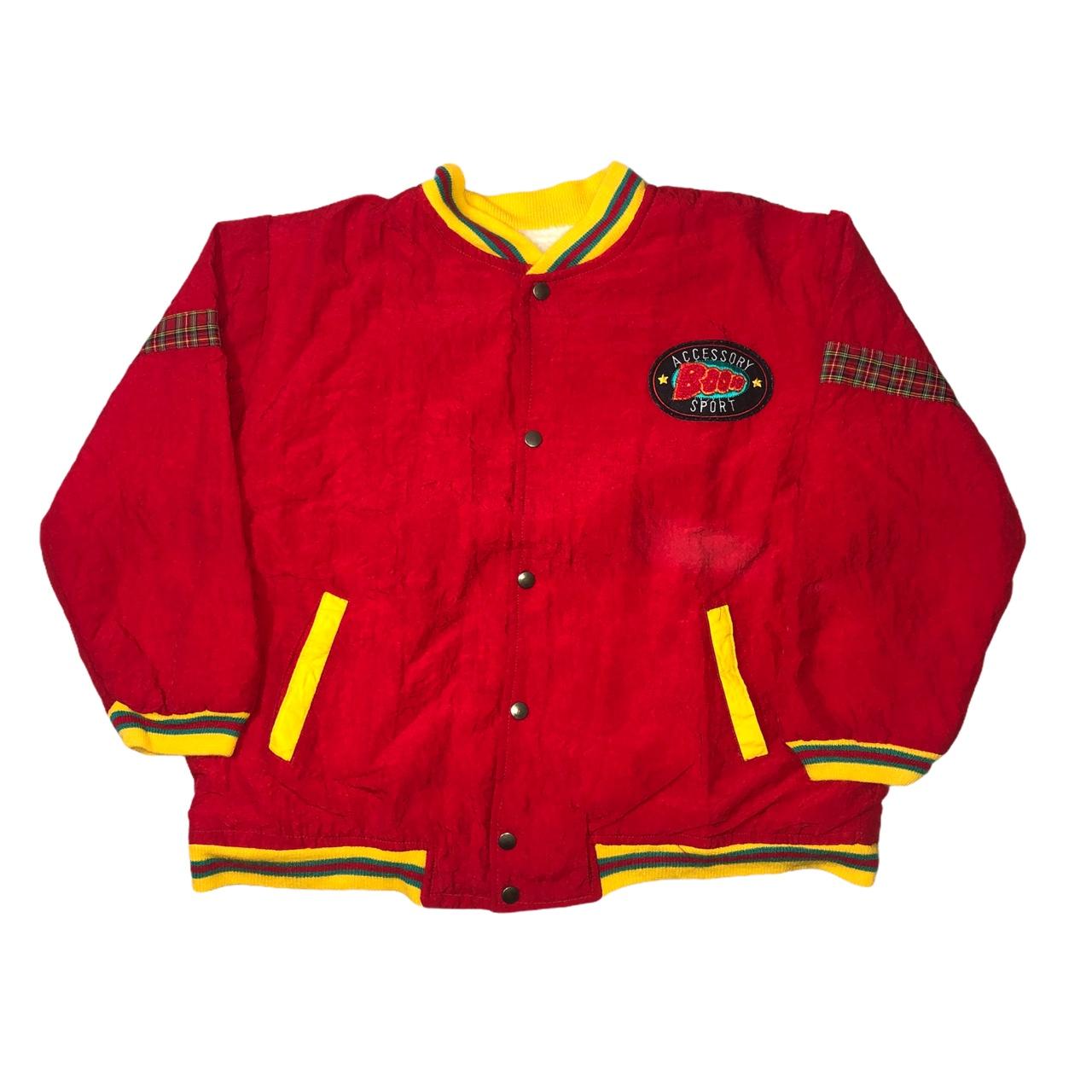 Men's Red and Yellow Jacket | Depop