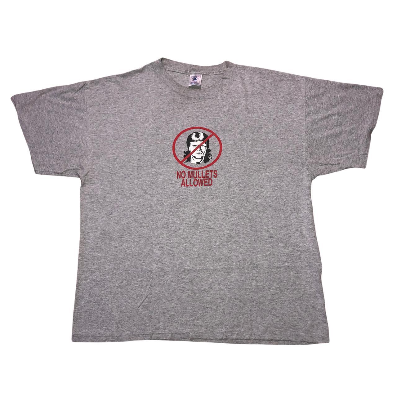 Men's Grey and Red T-shirt