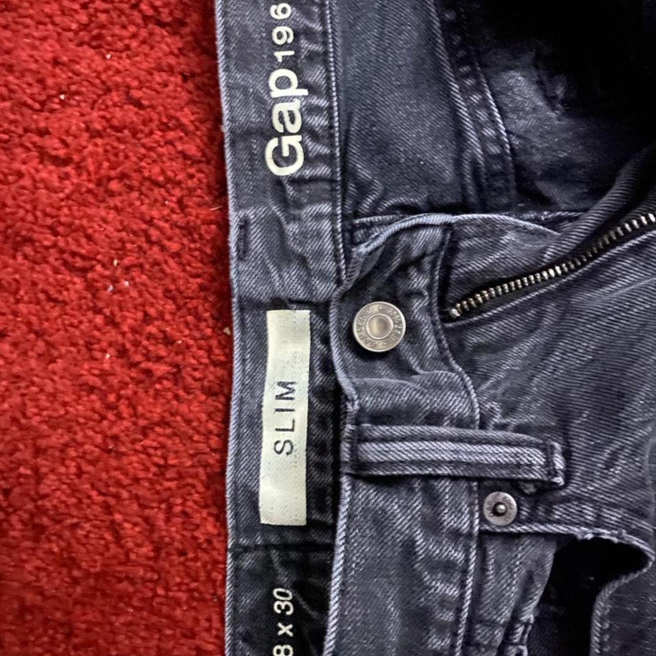 Gap Men's Black and Grey Jeans Depop