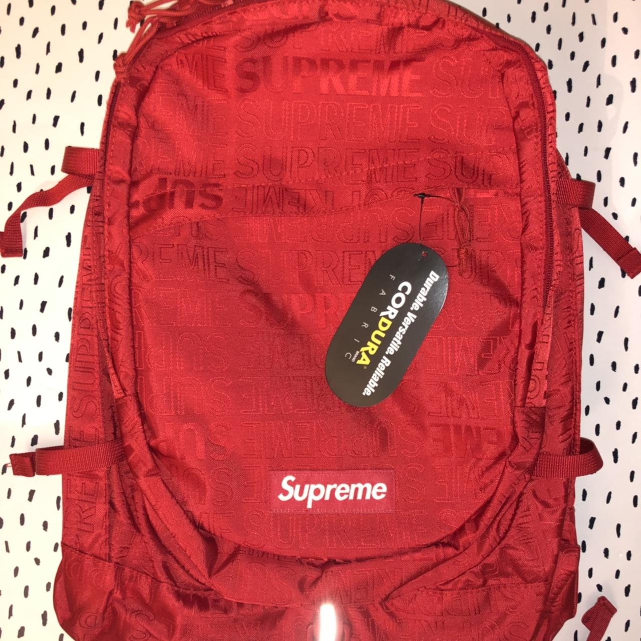 Supreme backpack cheap ss19 red