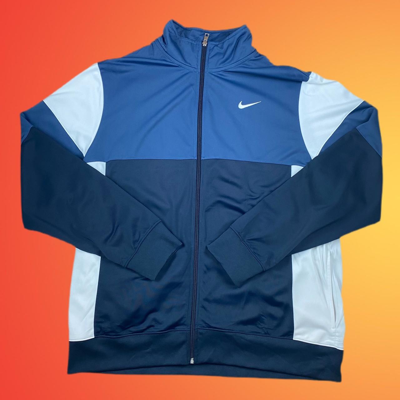 Y2K Nike Fleece Jacket Full Zip Embroidered Logo... - Depop