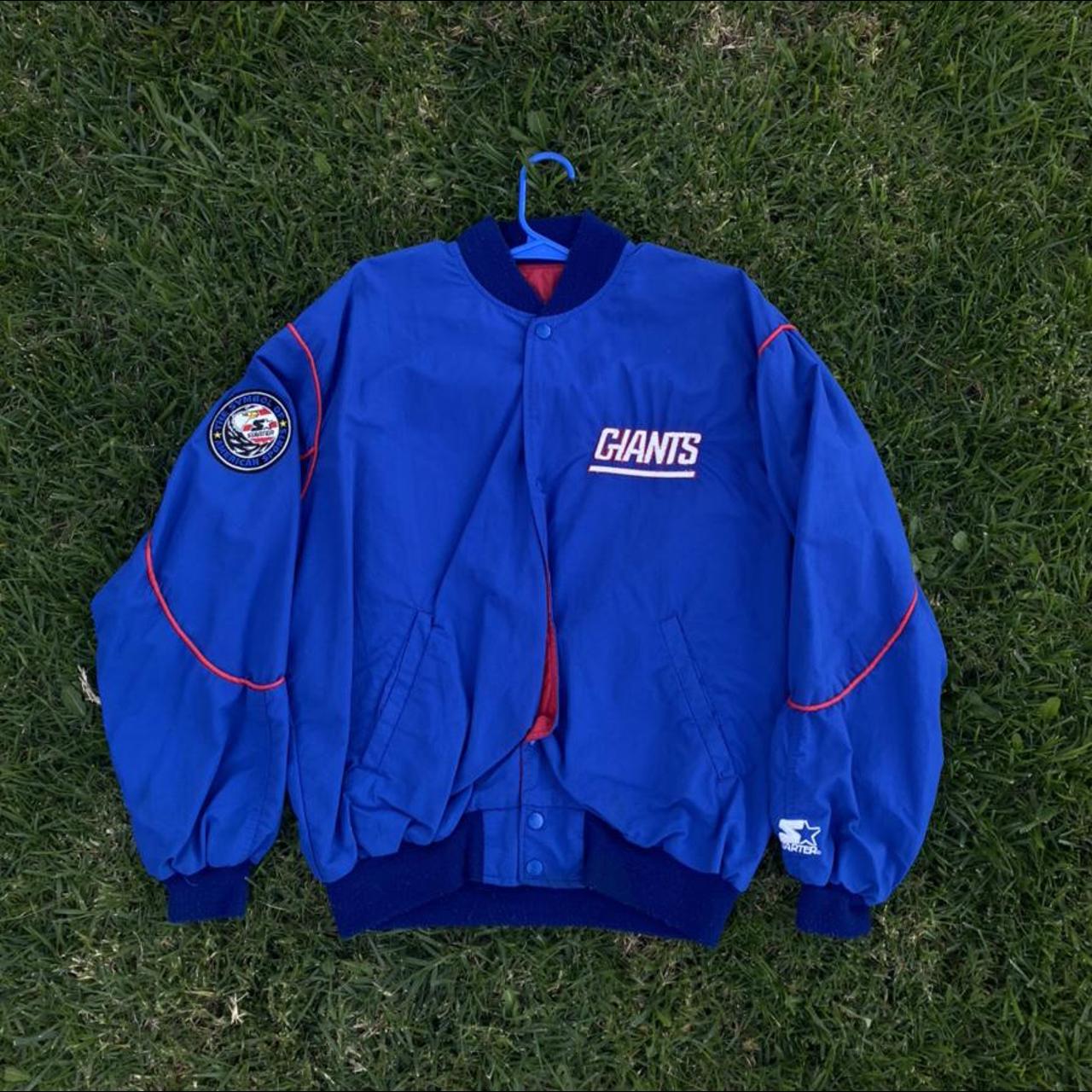 Vintage 90s NY Giants Starter Jacket Has some minor - Depop