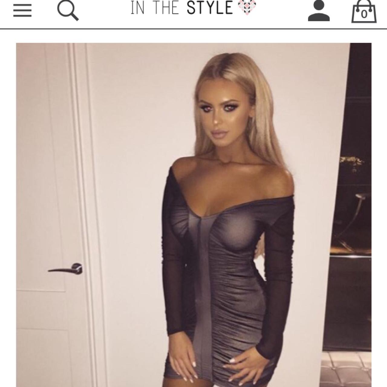 Kim Kardashian copy Black ruched dress with Depop