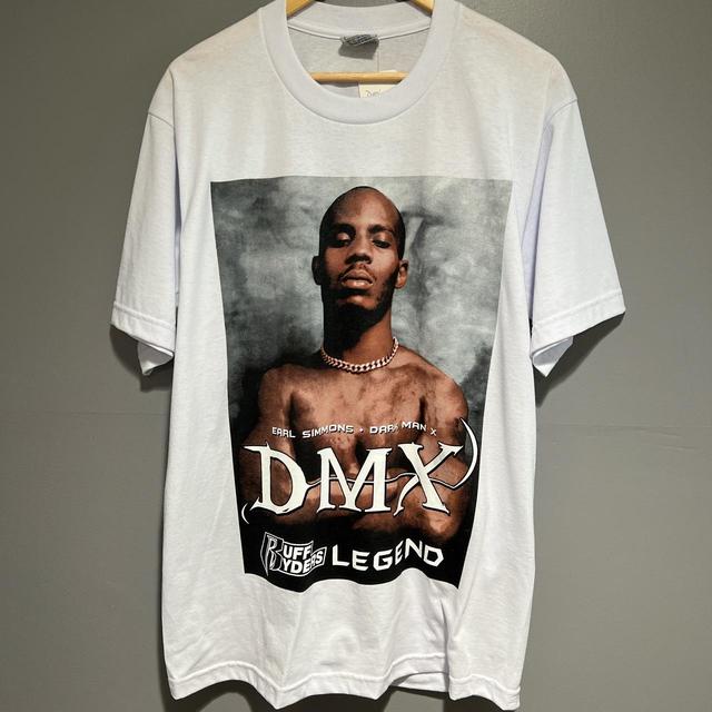 DMX D.M.X Ruff Ryders Legend 90's rap tee Size- - Depop