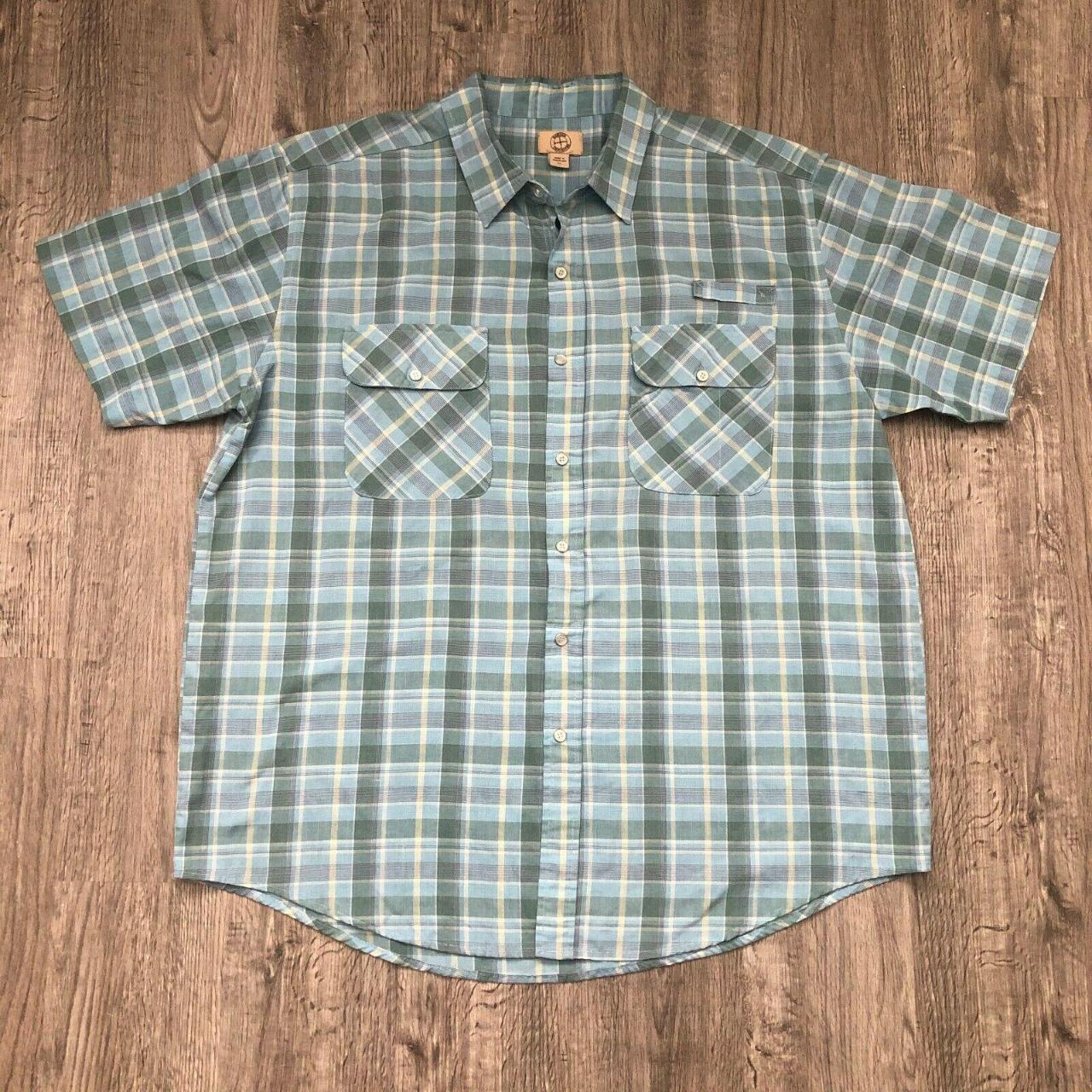 Haband Men's Blue and Green Shirt