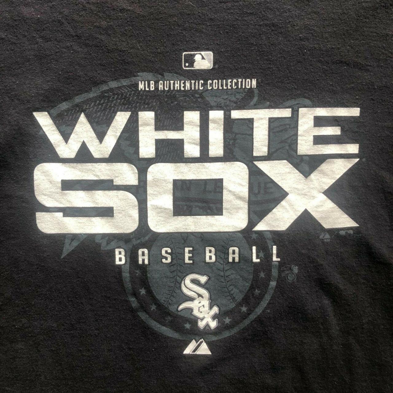 Majestic MLB Chicago White Sox Faded Black Retro - Depop