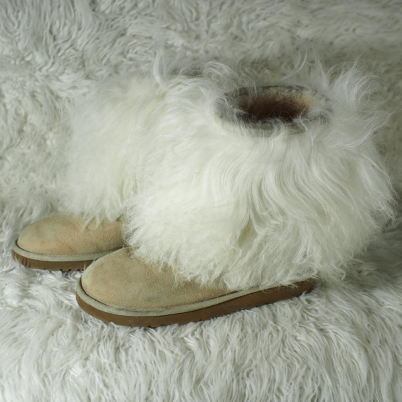 ugg mongolian fur boots white