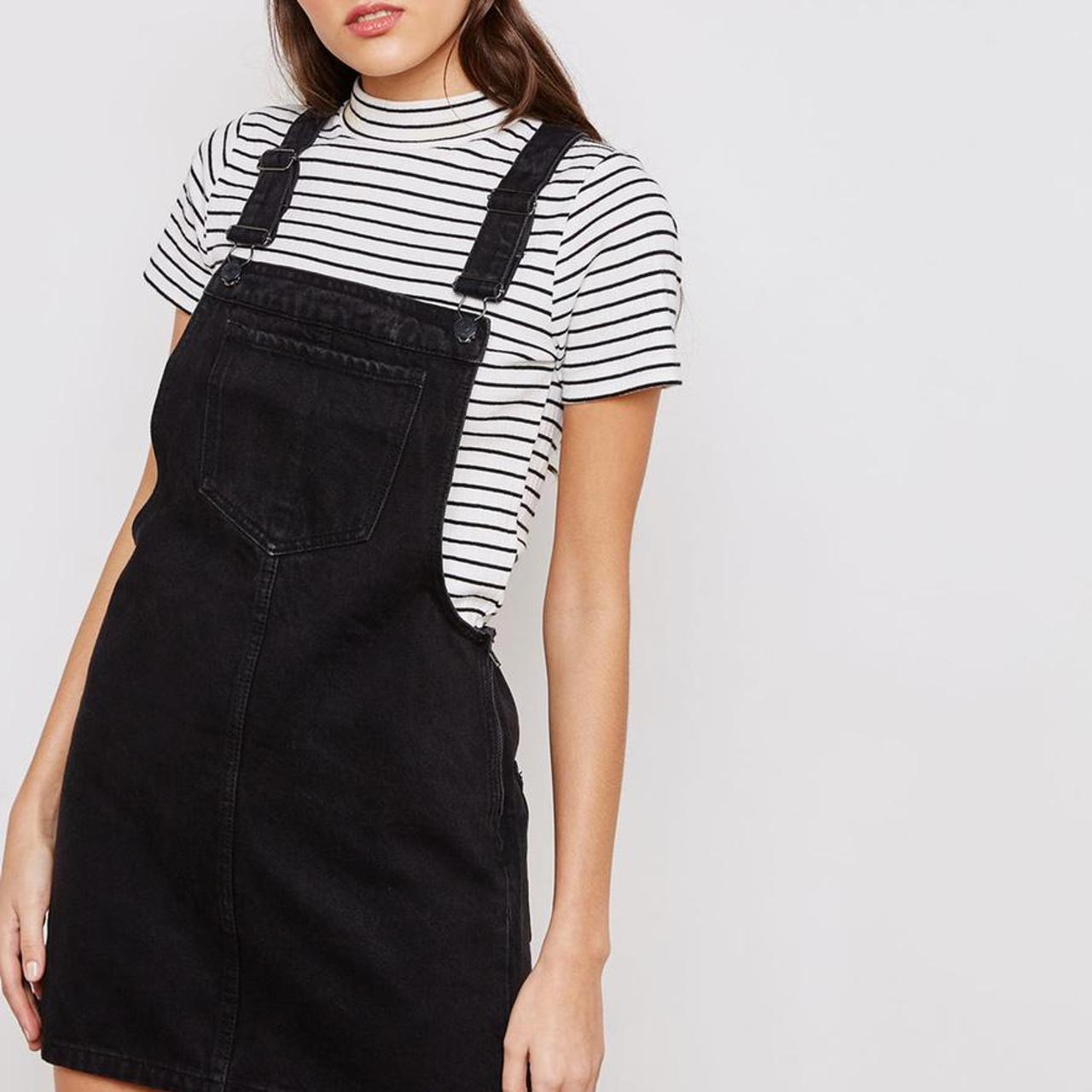 dark denim pinafore