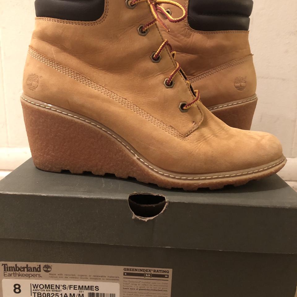 Womens timberland cheap wedge boots