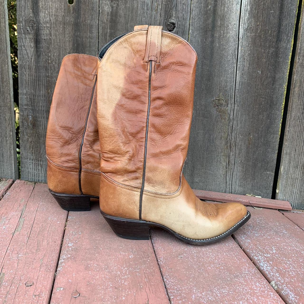 Vintage Tony Lamas Cowboy Boots Size 6m In Great Depop