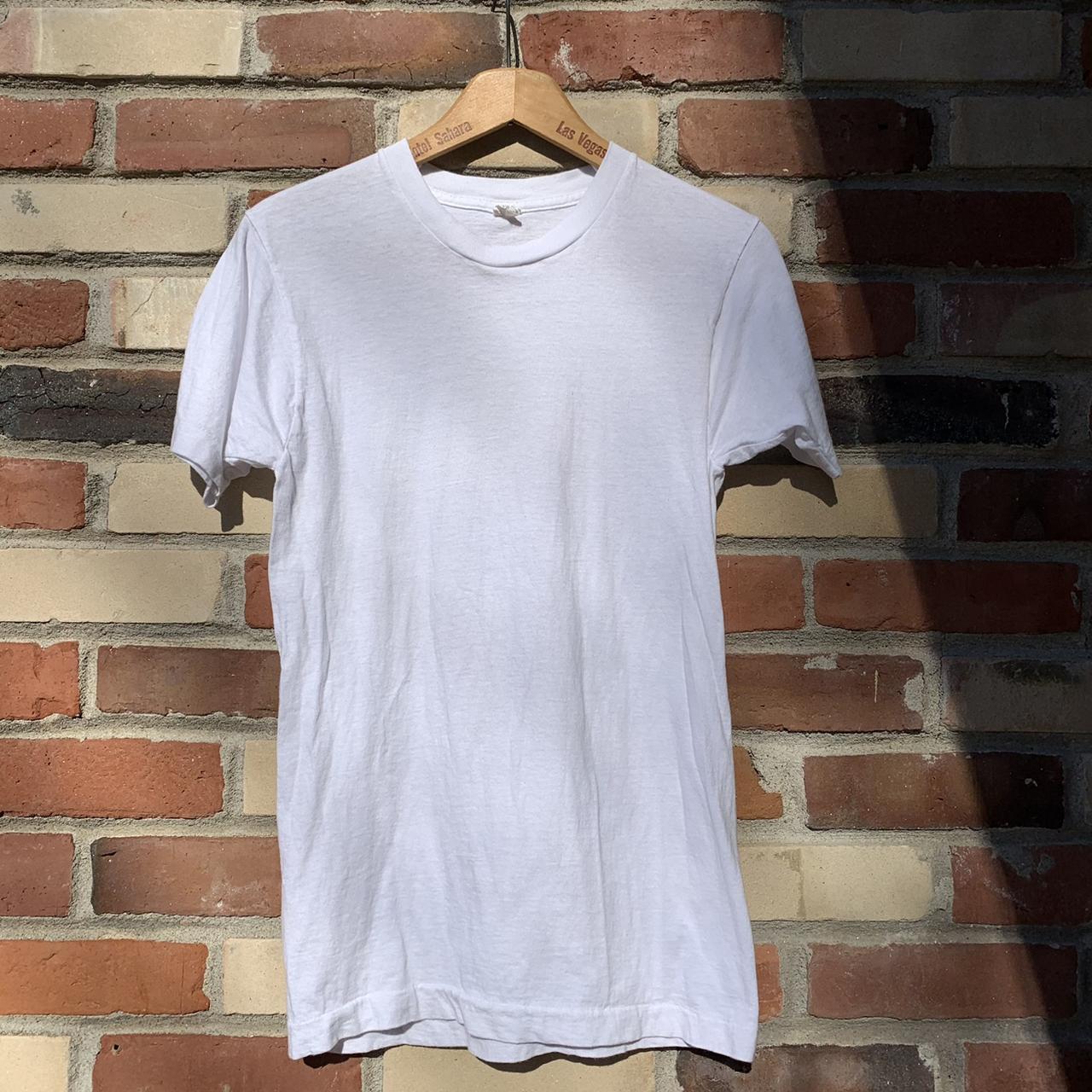 Vintage 80s Plain White Tee Fruit Of The Loom... - Depop