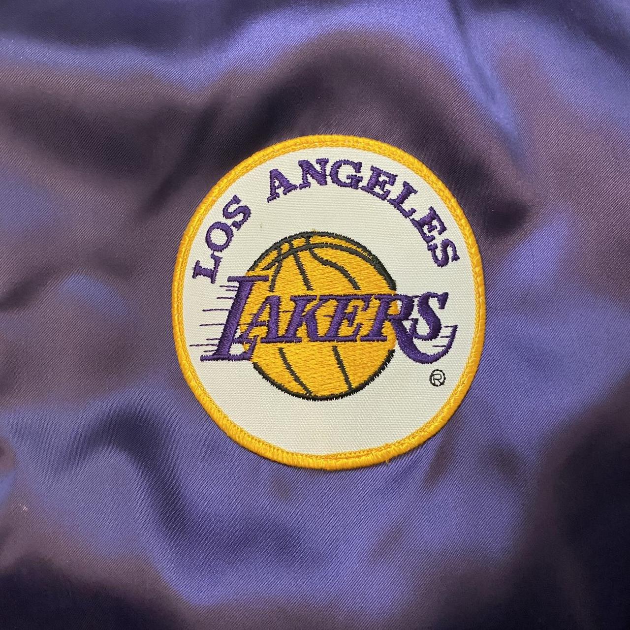 Vintage Los Angeles Lakers satin... - Depop