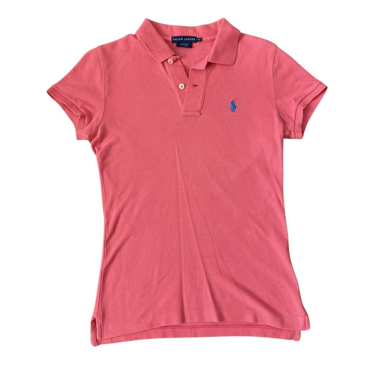 salmon pink ladies ralph lauren polo shirt size XS... - Depop