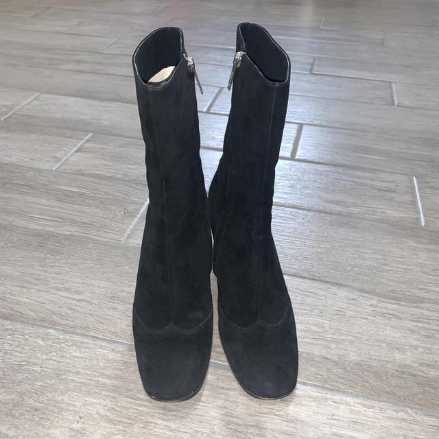 Chanel black lace up boots. Brand new with box