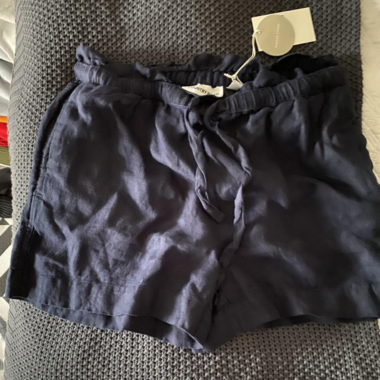 Navy blue country road shorts, never worn with tags,... - Depop