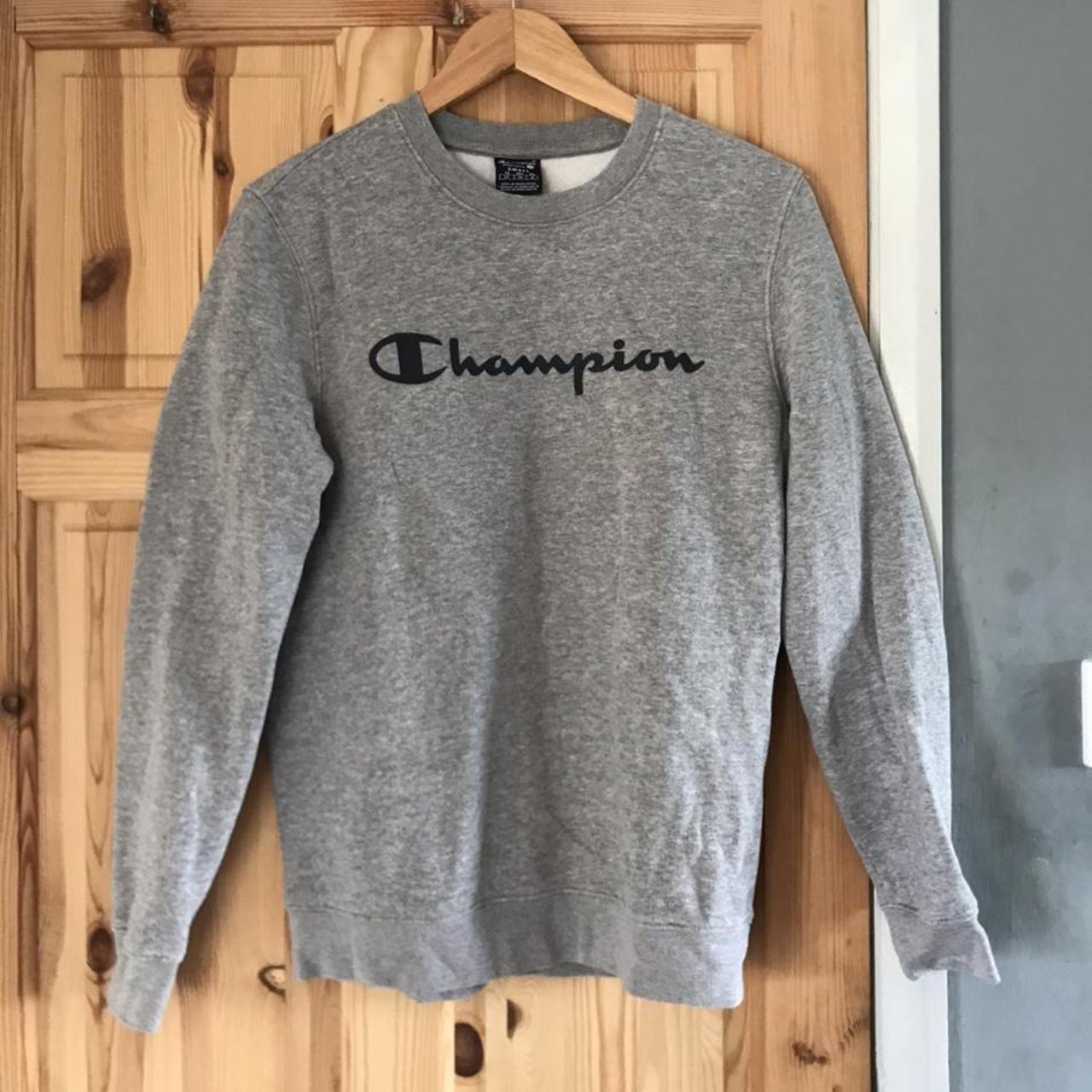 Champion Men's Grey Jumper | Depop