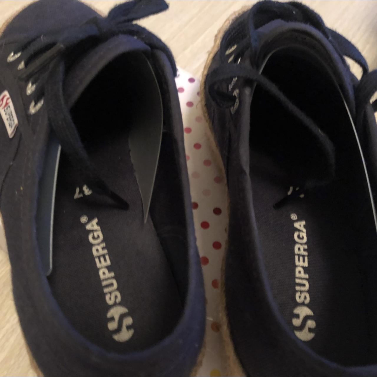 Superga platform Tela e corda Colore blu navy Depop